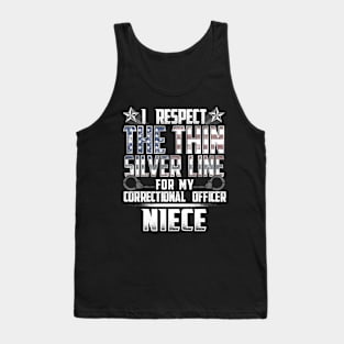 Correctional Office Niece Thin Silver Line Tank Top